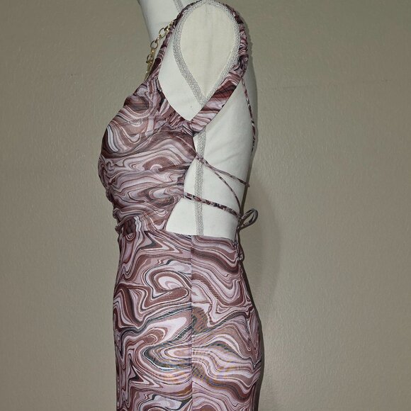 Sammi’s Secrets Marble Print Bodycon Maxi Dress – Size M (New With Tags) - Picture 3 of 5
